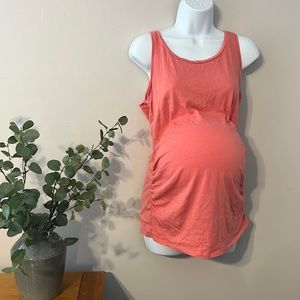 MATERNITY!  Motherhood Maternity ruched extra length tank top (M)